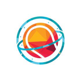 دانلود لوگوی تنیس سیاره وکتور لوگو طراحی لوگوی منحصر به فرد تنیس