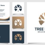 دانلود لوگو طرح لوگو چوب با وکتور ممتاز مفهوم عنصر خلاق