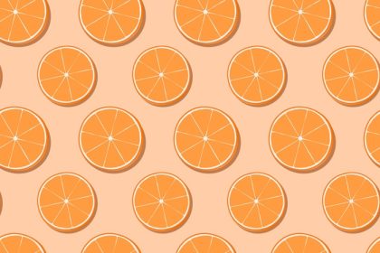 دانلود وکتور طرح بدون درز میوه نارنجی دستی