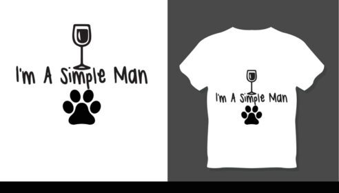 دانلود طرح تی شرت سگ مردانه ساده ایما