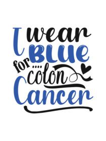 دانلود طرح تی شرت آبی برای سرطان روده بزرگ می پوشم سرطان روده بزرگ