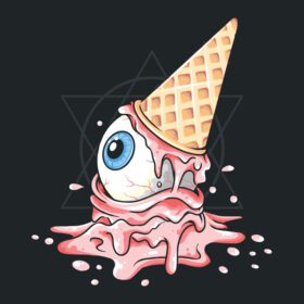 دانلود وکتور اثر هنری چشم مخروطی بستنی