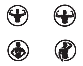 دانلود لوگو وکتور شی و آیکون برای برچسب ورزشی نشان ورزش تناسب اندام وکتور طراحی لوگو