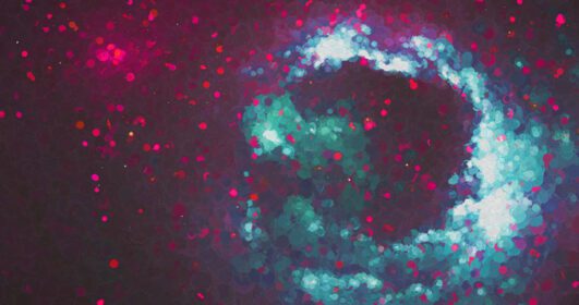 دانلود تصویر انتزاعی فضای آبی روشن زیبا تاری جهان مه با
