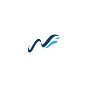 دانلود قالب لوگو w wave water icon logo