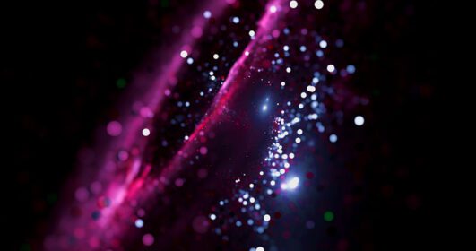 دانلود تصویر انتزاعی صورتی روشن کهکشان تاری پر زرق و برق فضای قدیمی