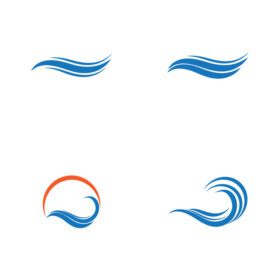 دانلود لوگو وکتور الگوی نماد موج آب و نماد آرم
