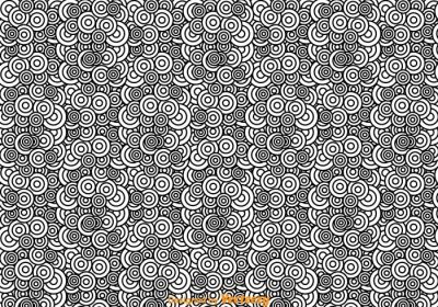 دانلود تصویر برداری از ترکیب پترن بدون درز دایره انتزاعی سیاه و سفید