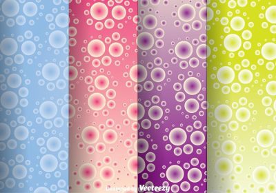 دانلود مجموعه تصویر برداری وکتور پترن بدون درز نقطه ای حباب های رنگارنگ انتزاعی