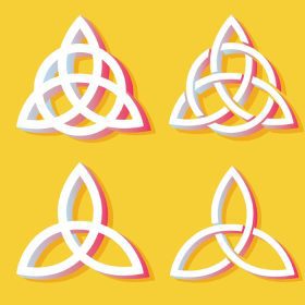 دانلود وکتور شامل این بسته چند طرح نمادی از triquetra است که برای پروژه بعدی شما عالی است