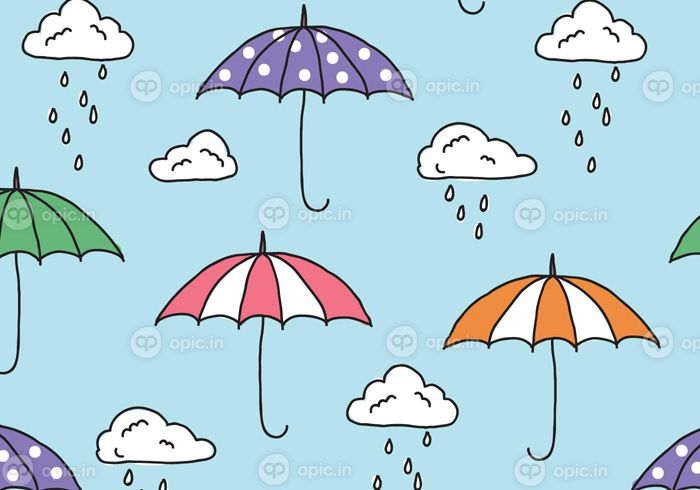دانلود پترن وکتور نشان دهنده فصل باران های موسمی