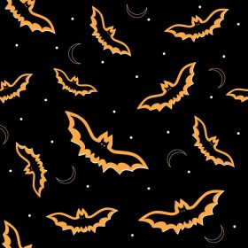 دانلود پترن وکتور با خفاش در هالووین تصویر برداری جدا شده