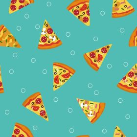 دانلود وکتور برش پیتزا پترن بدون درز تصویر برداری