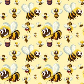 دانلود وکتور بدون درز پترن زنبور عسل