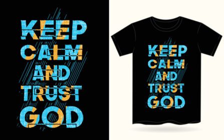 دانلود تایپوگرافی حفظ آرامش و اعتماد به خدا برای تی شرت