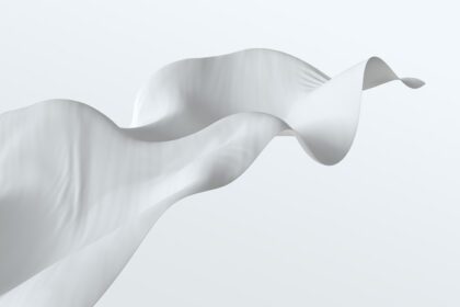 دانلود تصویر انتزاعی پارچه ابریشمی ساتن سفید برای تکان دادن پس زمینه