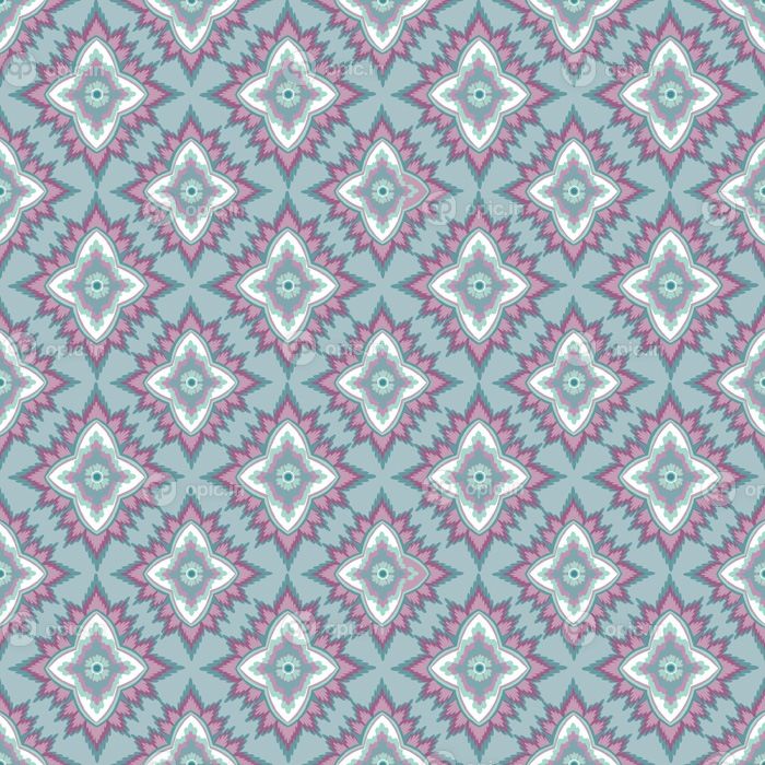 دانلود وکتور بدون درز پترن موزاییک انتزاعی زینتی گلدار بافت پارچه شرقی
