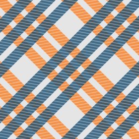 دانلود وکتور پترن بدون درز چک بافت پارچه پیراهن با خطوط ضخیم متقاطع آبی و نارنجی