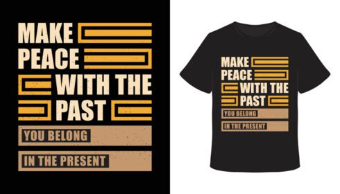 دانلود طرح تی شرت صلح با تایپوگرافی گذشته