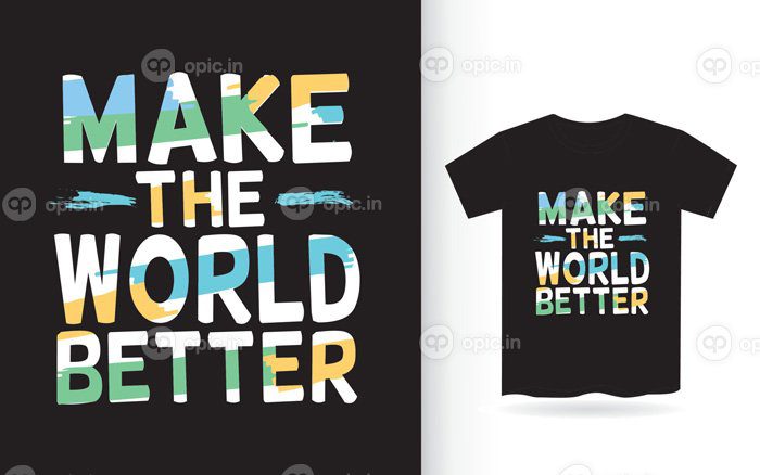 دانلود حروف make the world better برای تی شرت