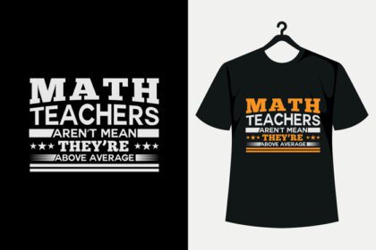 دانلود طرح تی شرت تایپوگرافی معلمان ریاضی