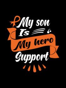 دانلود طرح تی شرت پسر من قهرمان من است حمایت از سرطان کلیه