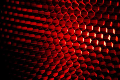 دانلود تصویر نزدیک بافت شبکه لانه زنبوری با قرمز روشن قرمز و تیره