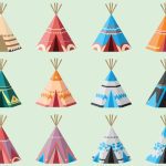 دانلود وکتور کاشی های مربع آبی سفید و قرمز