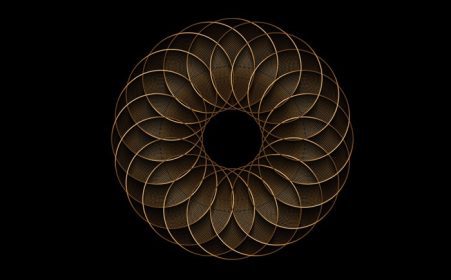 دانلود وکتور توروس یانترا گل طلای هندسه مقدس دایره عنصر