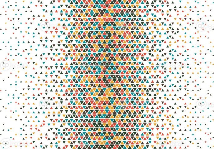 دانلود وکتور مثلث پترن رنگارنگ نیم تن