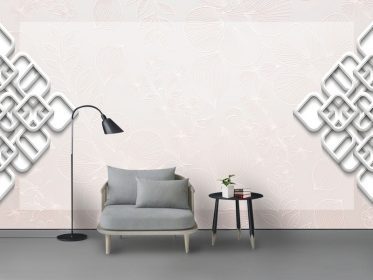 دانلود طرح کاغذ دیواری جواهرات برجسته استریو ساده مد جدید دیوار پس زمینه لاله چینی