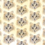 دانلود وکتور پس زمینه با سر گربه خنده دار