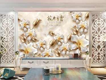 دانلود طرح کاغذ دیواری چینی خلاقانه سه بعدی دیوار پس زمینه تلویزیون