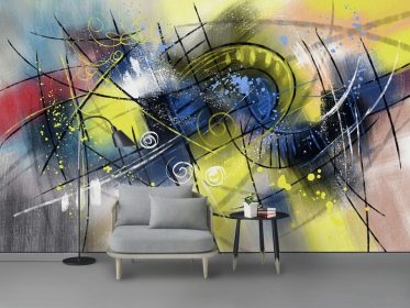 دانلود طرح کاغذ دیواری اروپایی انتزاعی مدرن نقاشی رنگ روغن پس زمینه اتاق نشیمن نقاشی تزئینی
