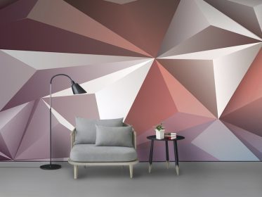 دانلود کاغذ دیواری طراحی مدرن مینیمالیستی استریو هندسی دیوار پس زمینه تلویزیون