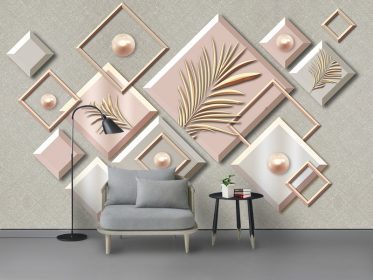 دانلود کاغذ دیواری طرح مدرن مینیمالیستی سه بعدی هندسی فرفورژه تزیینی دیوار پس زمینه تلویزیون