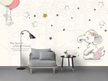 دانلود طرح کاغذ دیواری نقاشی شده با دست دیوار پس زمینه کودکانه