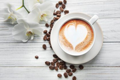 دانلود عکس یک فنجان قهوه با طرح قلب
