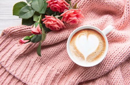 دانلود عکس یک فنجان قهوه با طرح قلب