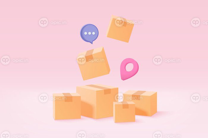 دانلود نماد سه بعدی تحویل آنلاین پین موقعیت ردیابی تحویل خدمات