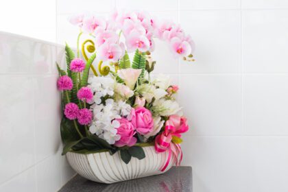 دانلود عکس گل مصنوعی در گلدان