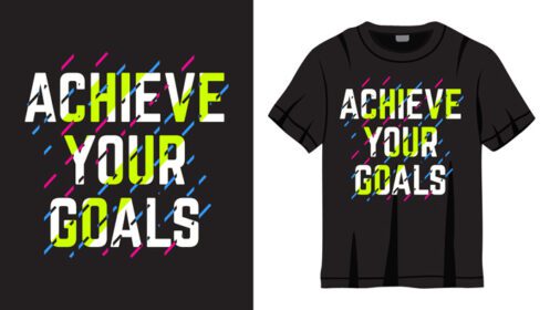 دانلود طرح حروف برای رسیدن به اهداف خود برای تی شرت