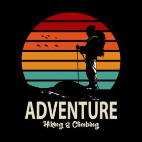 دانلود تی شرت کوهنوردی ماجراجویی و کوهنوردی طرح کوه