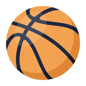 دانلود آیکون یک نماد صاف دستی بسکتبال