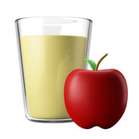 دانلود عکس آب اسموتی میوه سیب نوشیدنی مغذی رندر سه بعدی