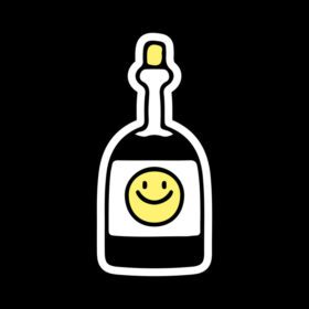 دانلود بطری الکل با تصویر ایموجی لبخند برای تی شرت