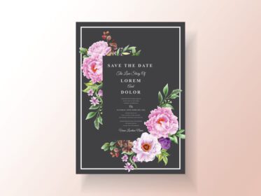 دانلود قالب زیبای دعوت عروسی با آبرنگ گل