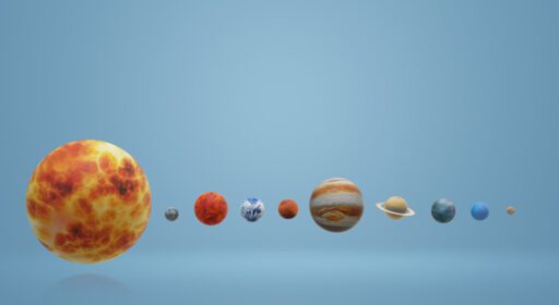 دانلود عکس رندر سه بعدی جهان شمسی برای مطالب علمی یا آموزشی
