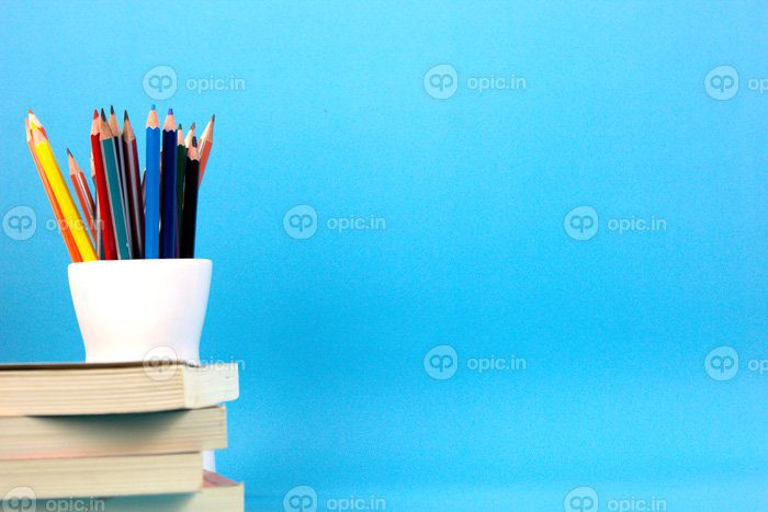 دانلود عکس عناصر آموزش جدا شده کتاب قلم مداد روی