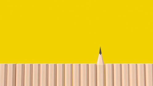 دانلود عکس چوب مداد در زمینه زرد برای آموزش یا